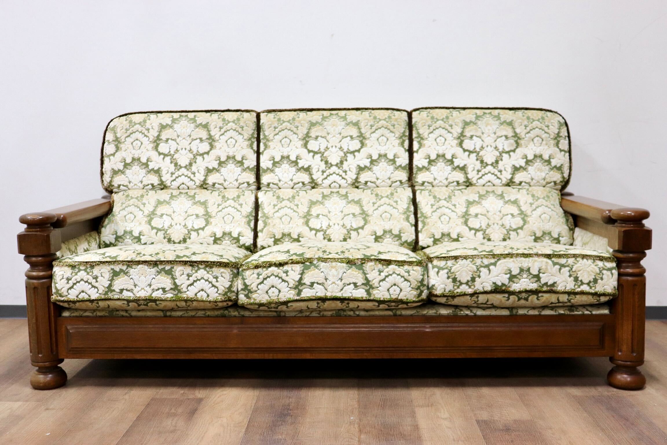 NOCE ソファ 北欧 レトロ 木製 モケットソファ 1人 中古 アンティーク