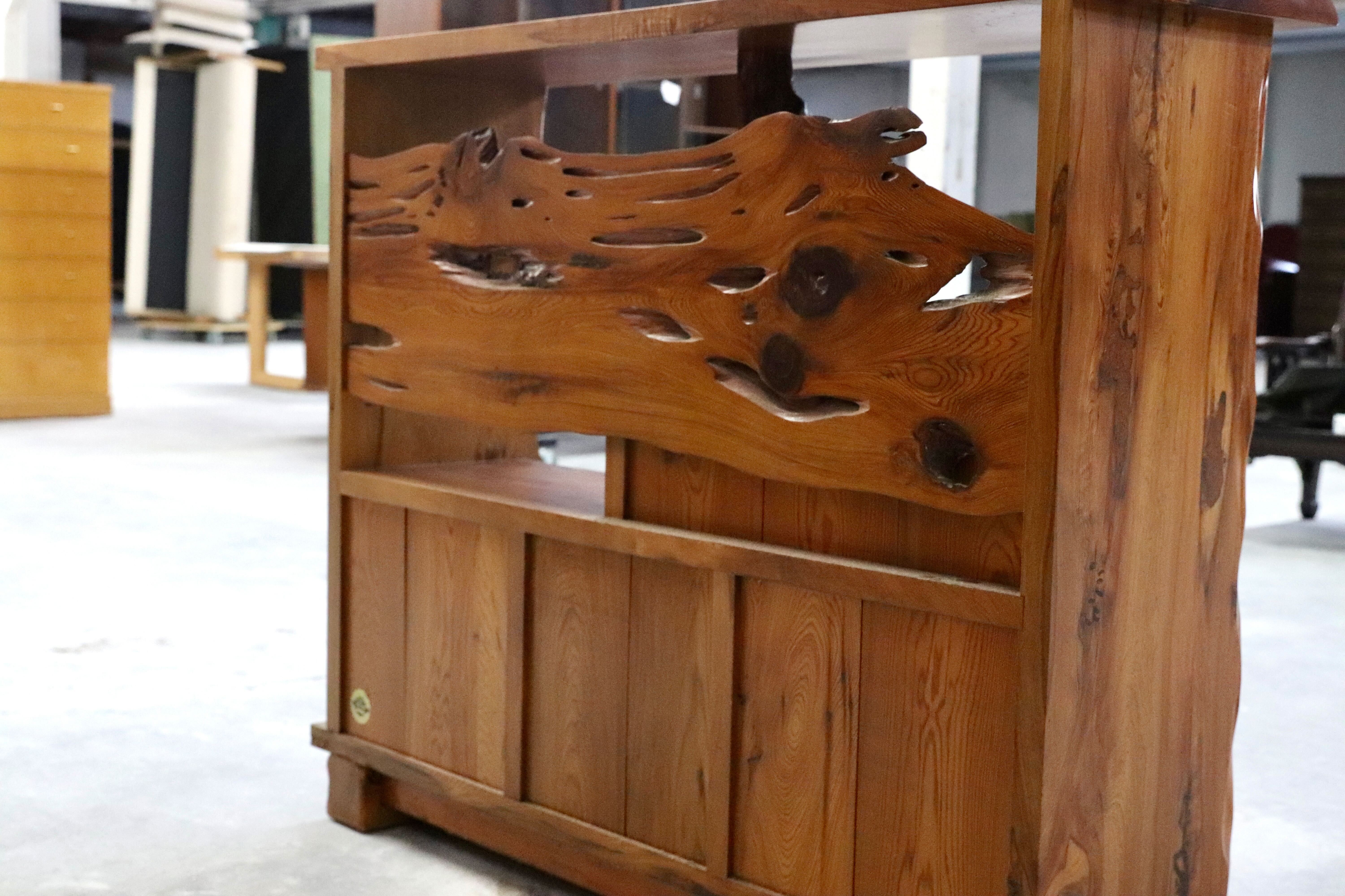 GMHK463○世界遺産屋久杉 無垢材 茶棚 キャビネット 飾り棚 サイド