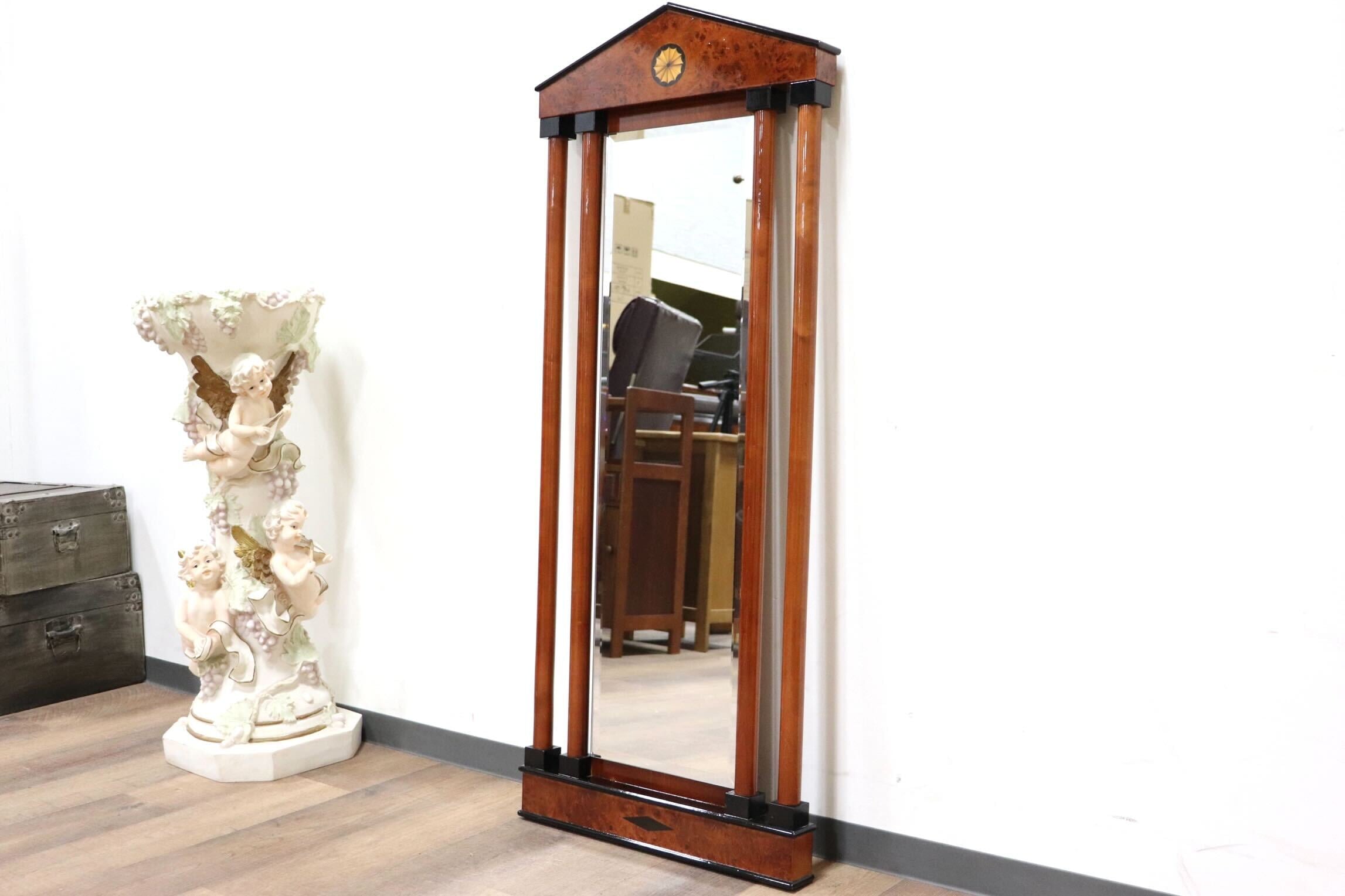 アンティーク ITALY ドマン 象嵌細工 ウォールミラー アンティーク