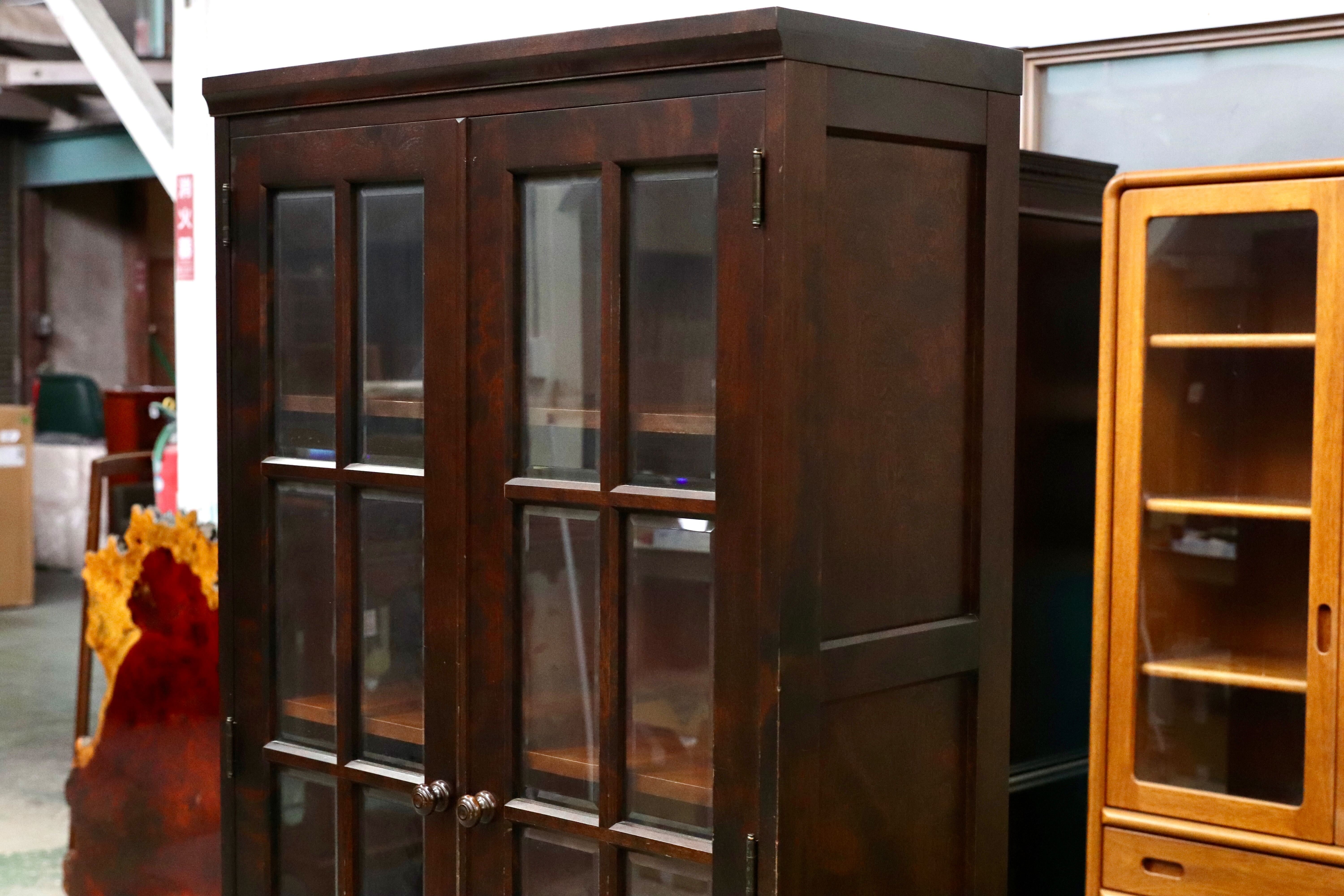 GMIS289A○北海道民芸家具 本棚 キャビネット 飾り棚 本箱 ブック