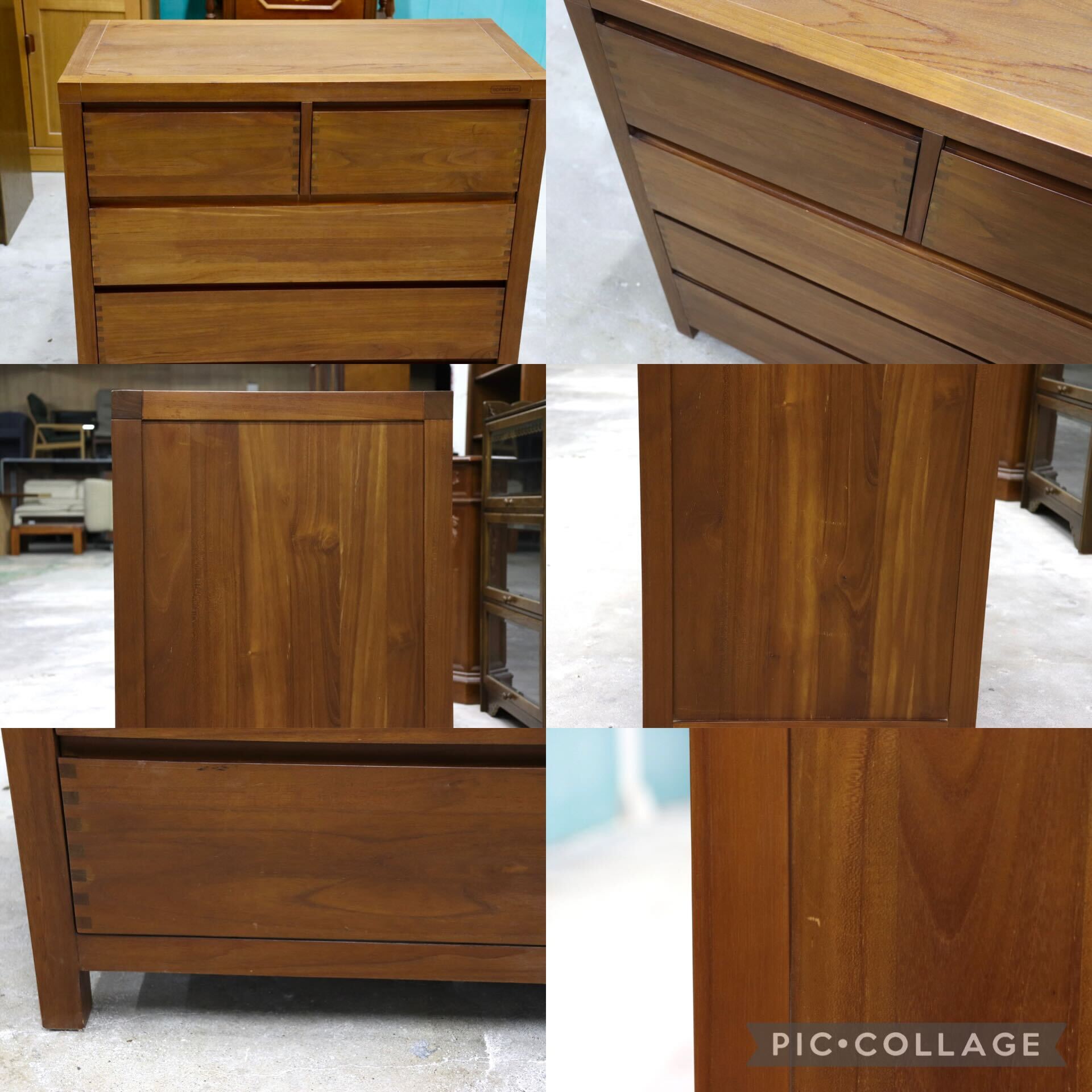 GMHK455○SCANTEAK / スキャンティーク FISKE フィスク 4段チェスト