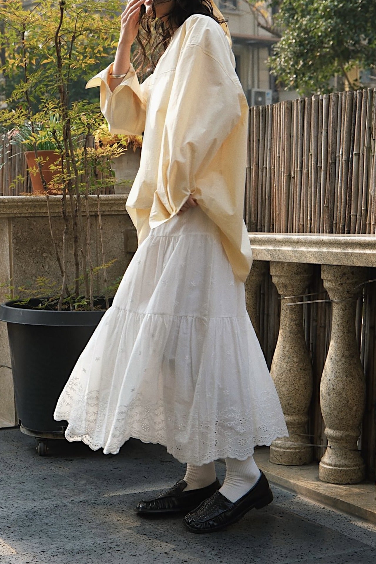 コットンレースティアードスカート 2268 – gypsophila