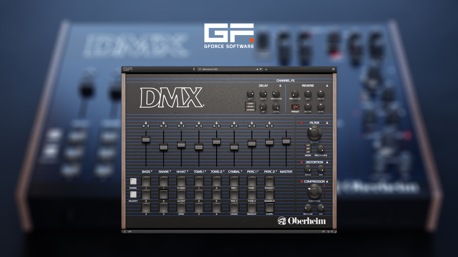 GForceから往年の伝説的なドラム・マシンDMXを収録した「Oberheim DMX