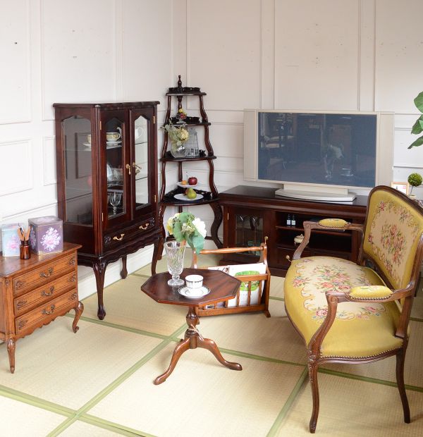 フランスのアンティークチェスト、猫脚のおしゃれなドロワー(j-2903-f