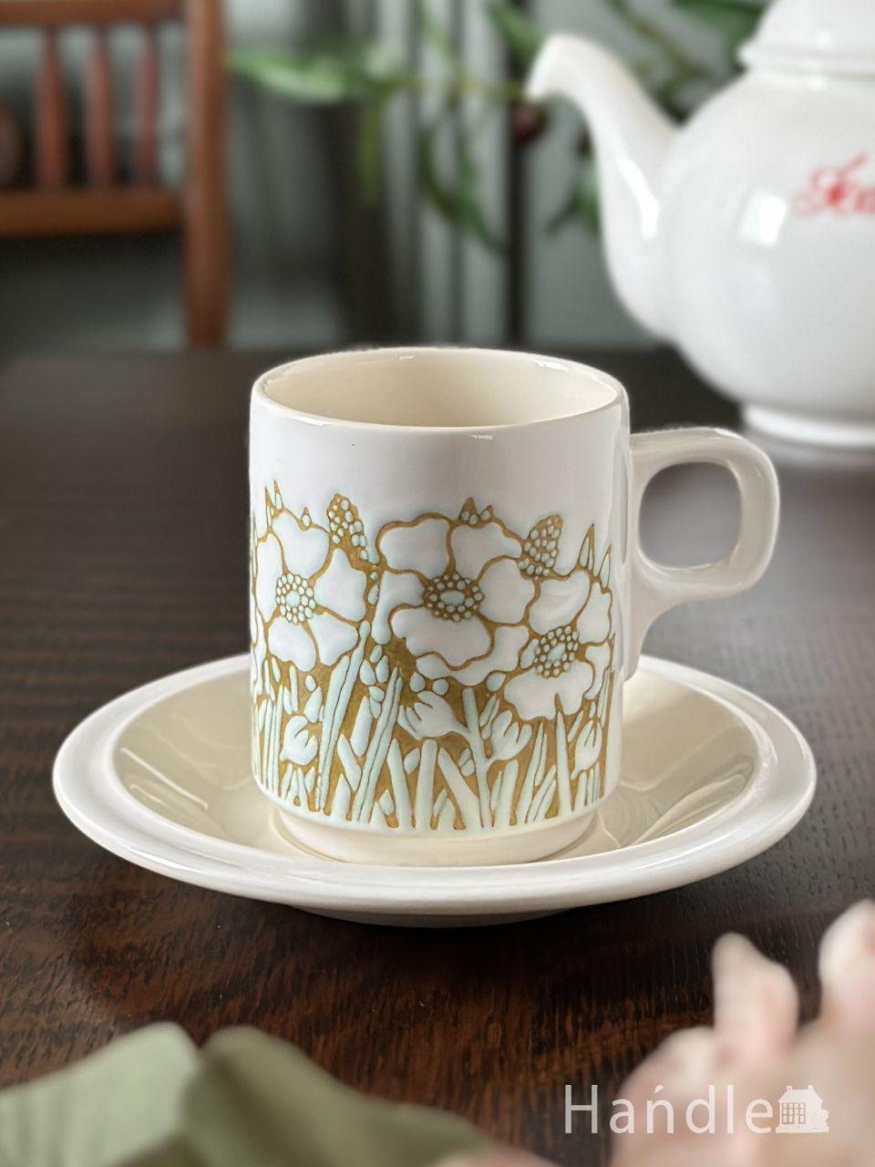 美品】オールドノリタケ パンジー紋 ティーカップ2組 ビオラ 三つ脚