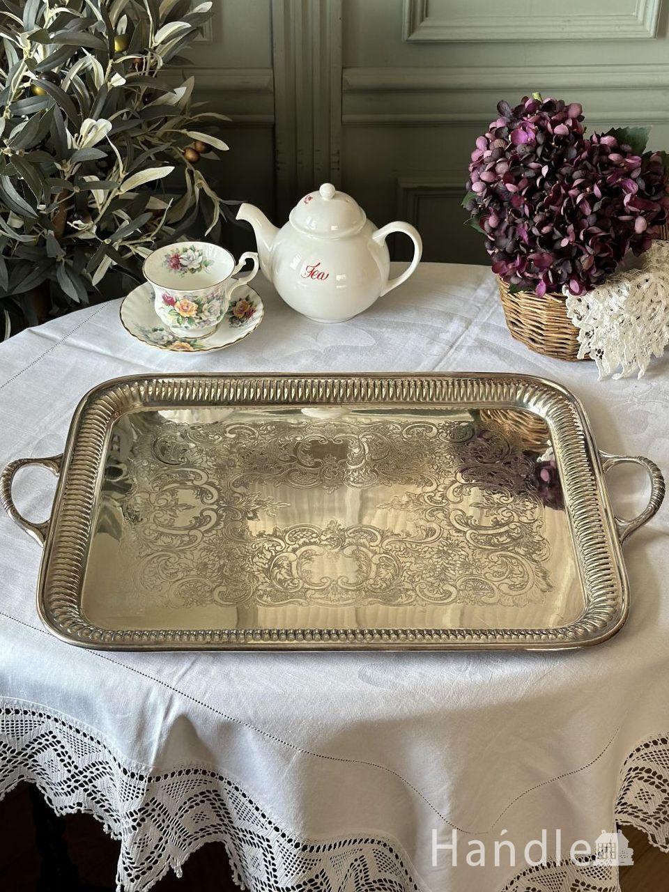 m】フランスアンティーク ミニチュア バッグ シルバープレート 2点