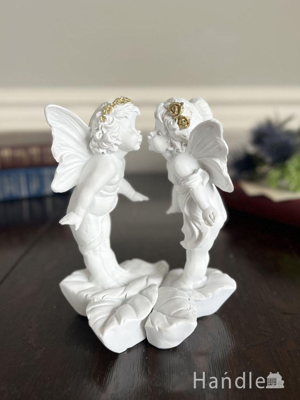 アンティーク風の可愛いディスプレイ雑貨、天使の形のデコラティブな