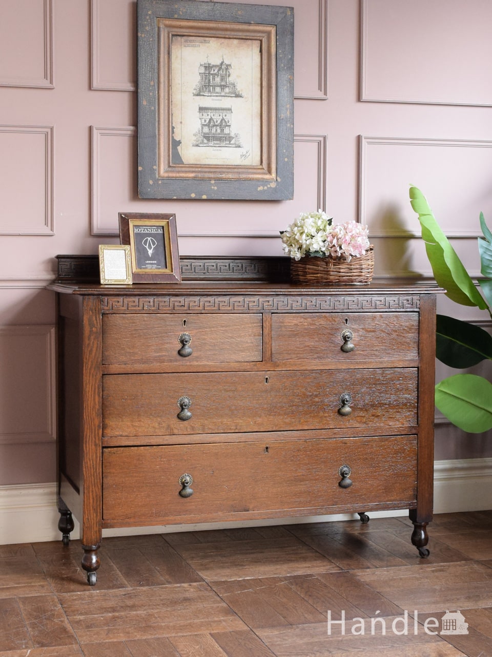 1920年代のアンティーク チェスト オブ ドローワー(j-650-f