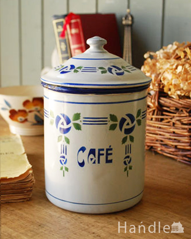 ⭐︎イギリスアンティークFLour 蓋付きキャニスター イギリス