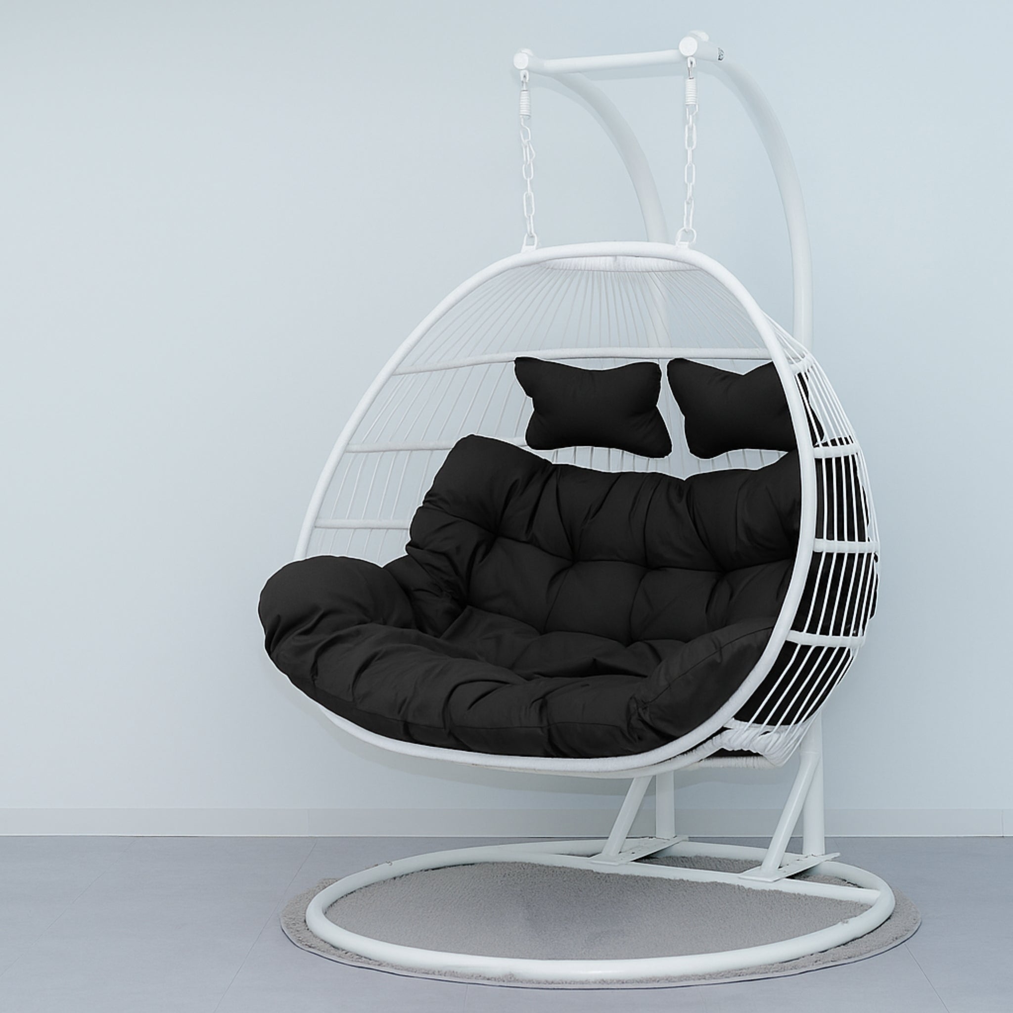 Crush D 2人掛け折り畳みハンギングチェア｜耐荷重180kg・収納簡単