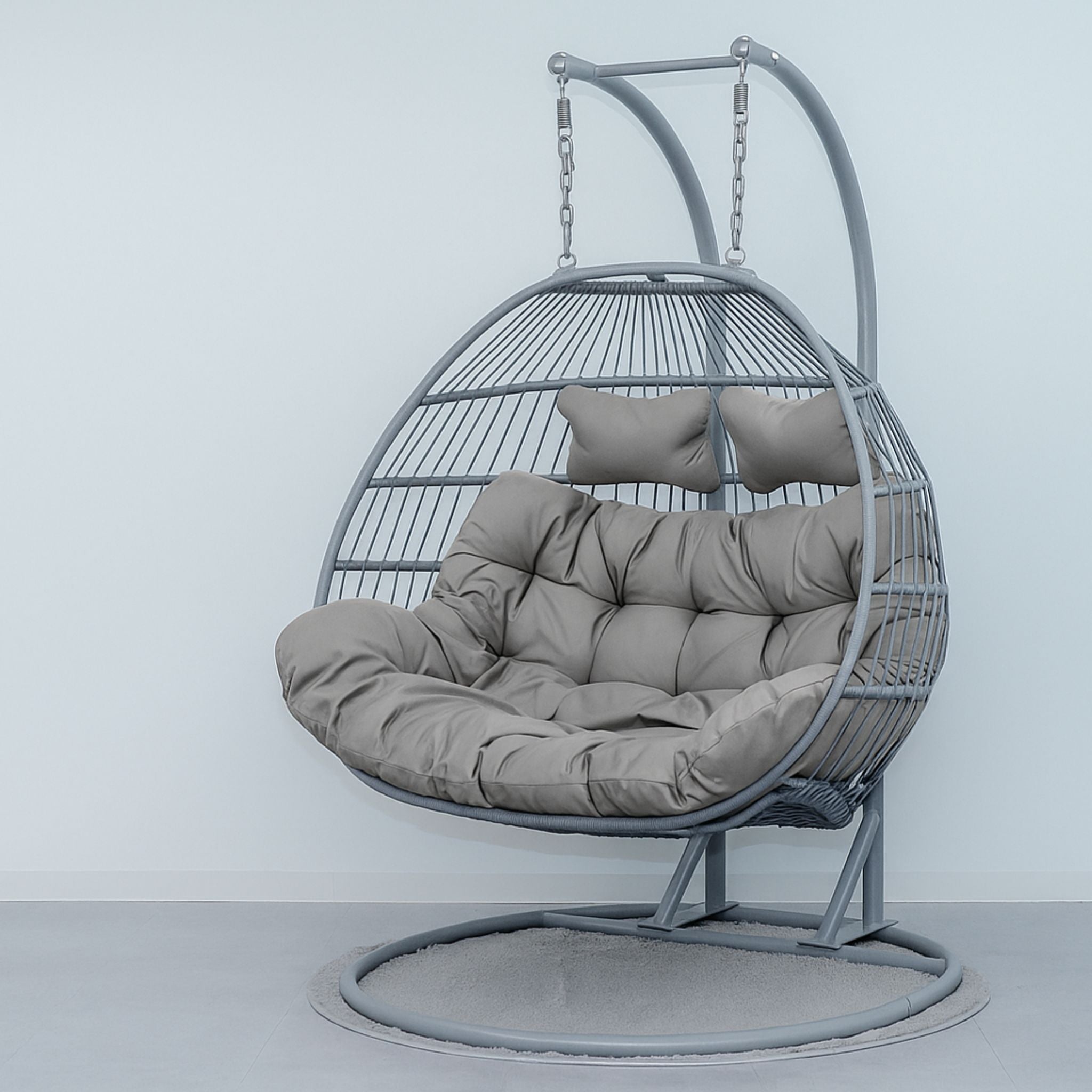 Crush D 2人掛け折り畳みハンギングチェア｜耐荷重180kg・収納簡単