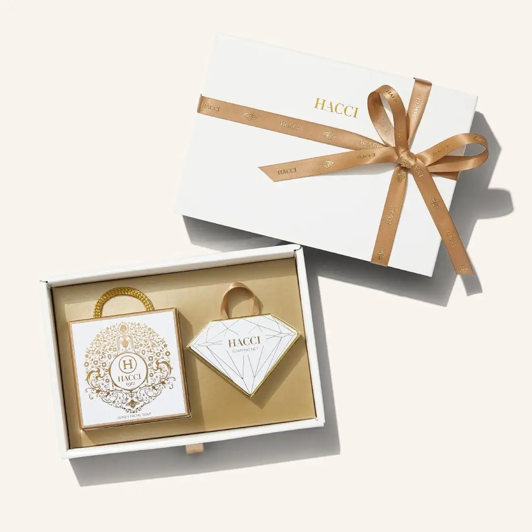 スライドBOXギフトセット（はちみつ洗顔石けん 80g、キャンディー