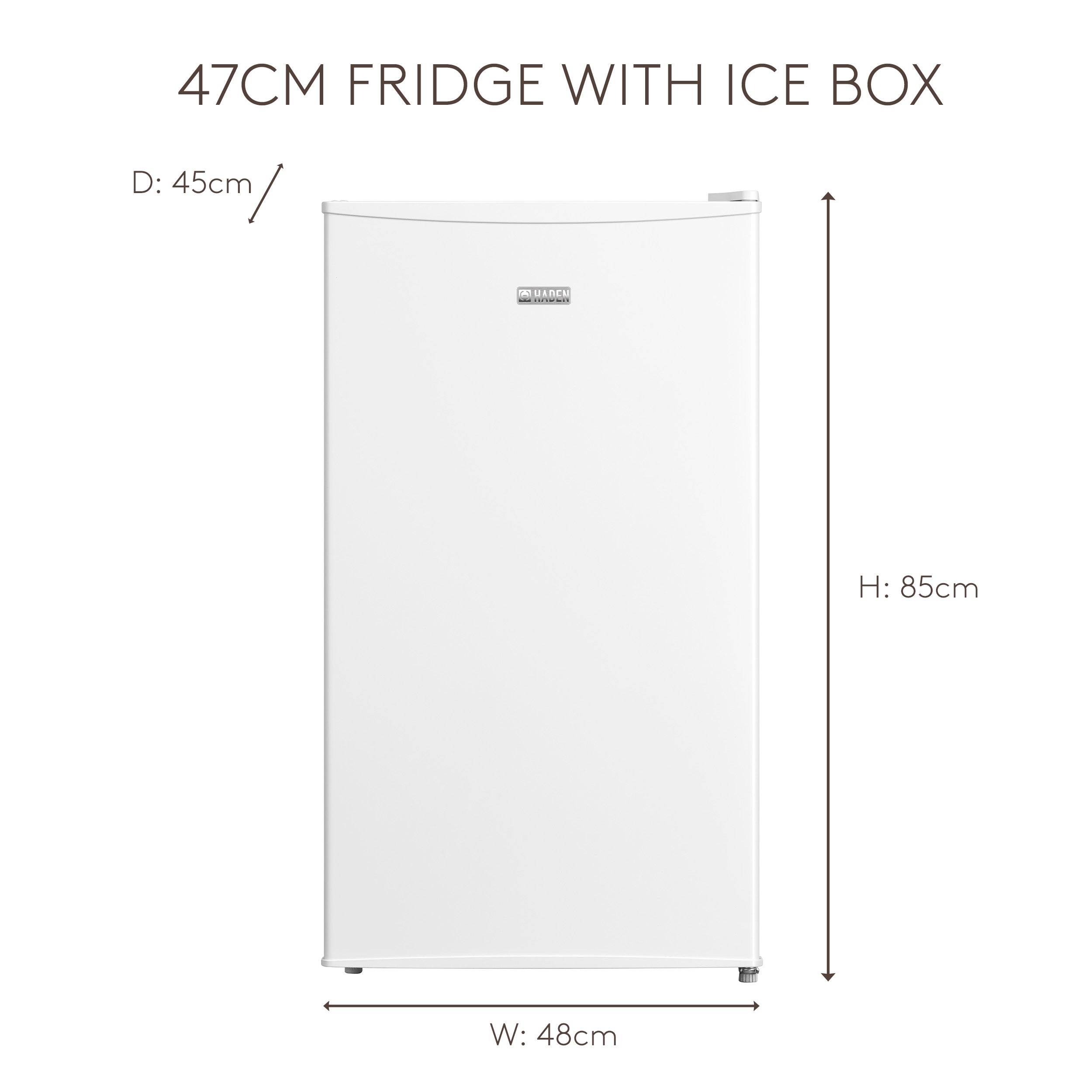 HR780W 47cm Fridge With Ice Box – Haden