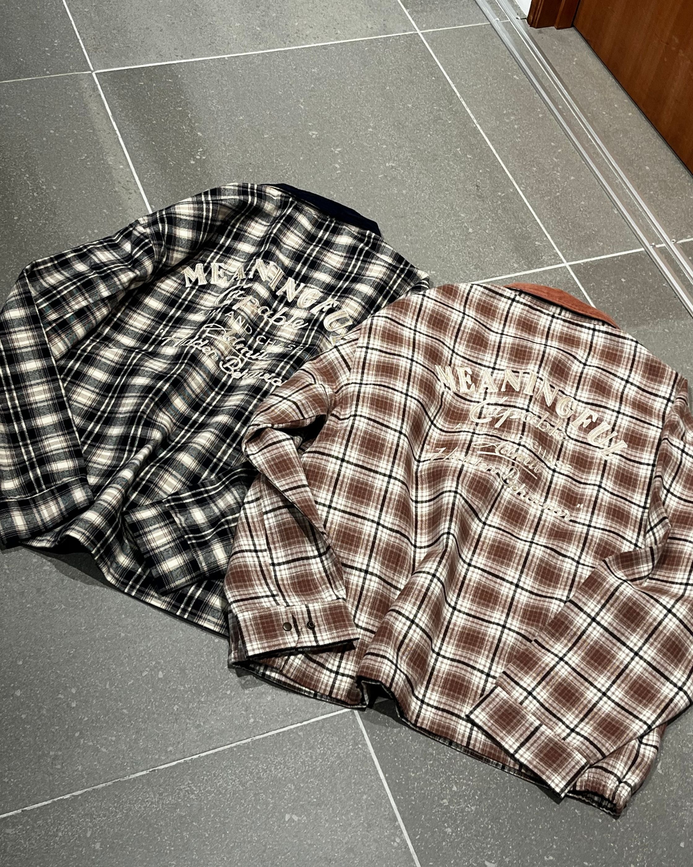 POWER TO THE PEOPLE】襟コーデュロイ チェック柄ジャケット – Ha-Li-C