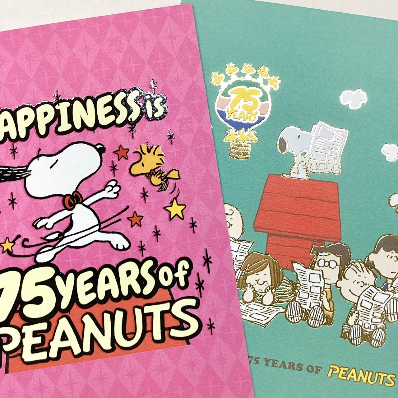 スヌーピー 箔加工 75周年ニュースペーパー【ポストカード／1柄1枚入り