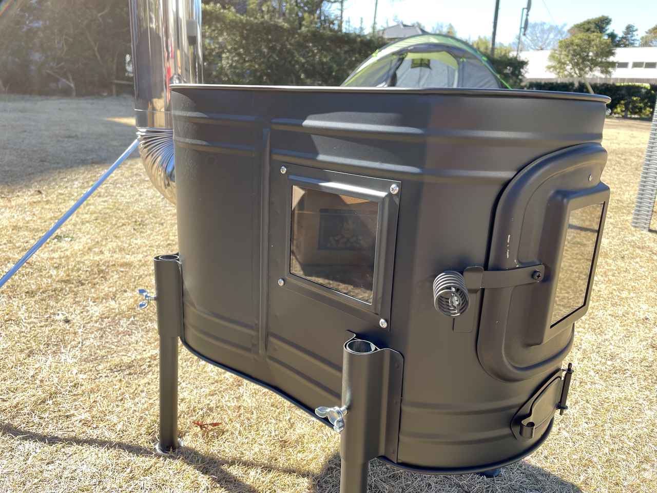 ホンマ製作所「ステンレスストーブコンロセット APS-48DX」で薪