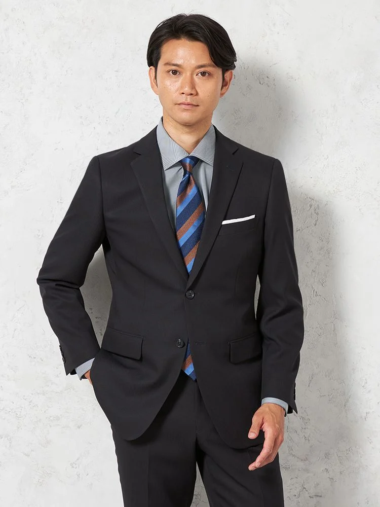 スーツ 2つボタン【WEB限定】4WAYストレッチ シャドウストライプ
