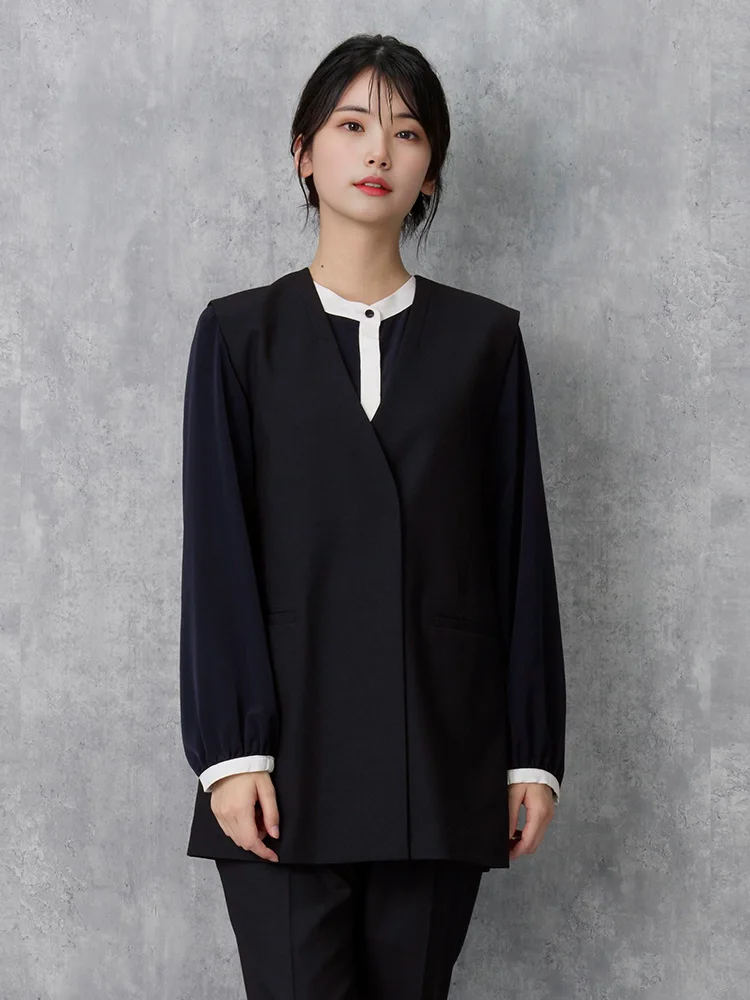 美品 INDIVI スーツ スリーピース 38 ネイビー パンツ ノーカラー 楽天