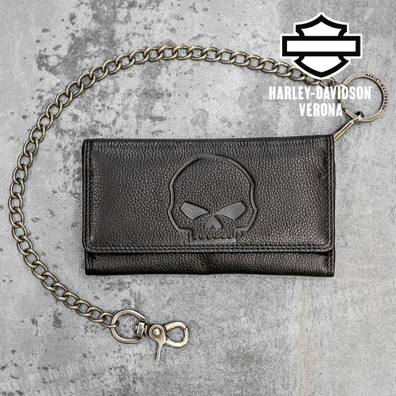 Harley-Davidson® Trucker Willie G Skull Chain Wallet | MWM091/08