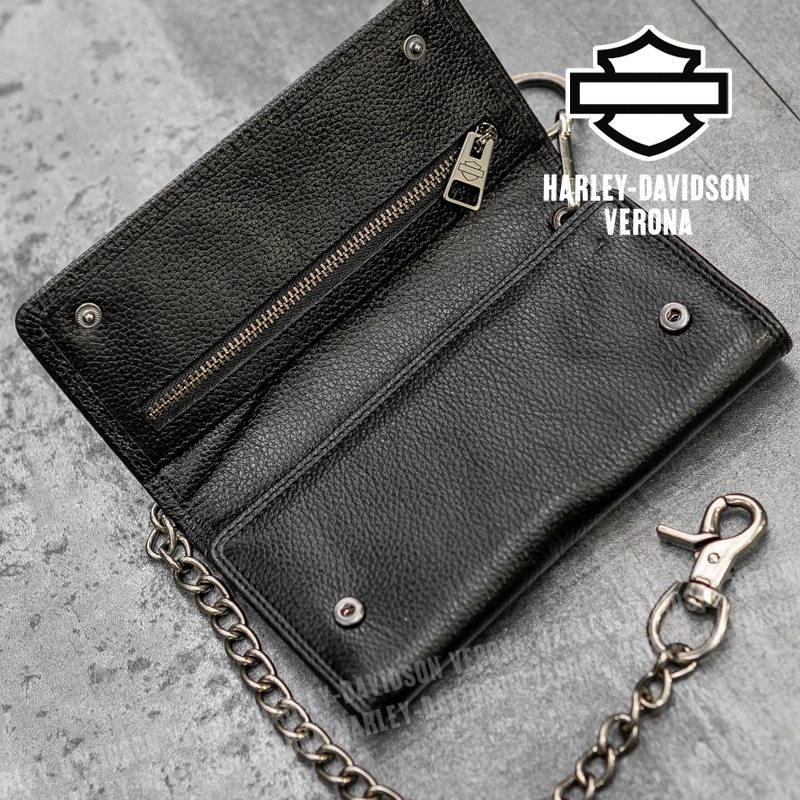Harley-Davidson® Trucker Open B&S Chain Wallet | MWM098/08