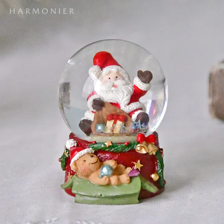ミニスノードーム/ベアー＆サンタ（ツリー/プレゼント/バッグ