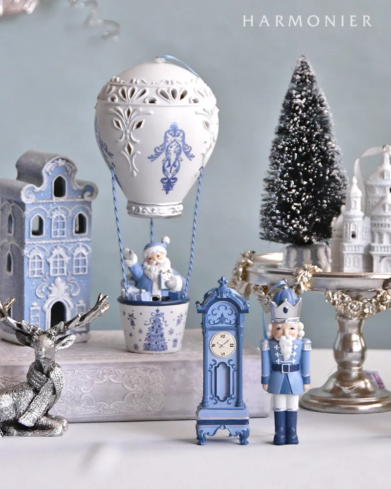 ウインターブルービレッジオブジェ6点セット｜クリスマス雑貨の通販
