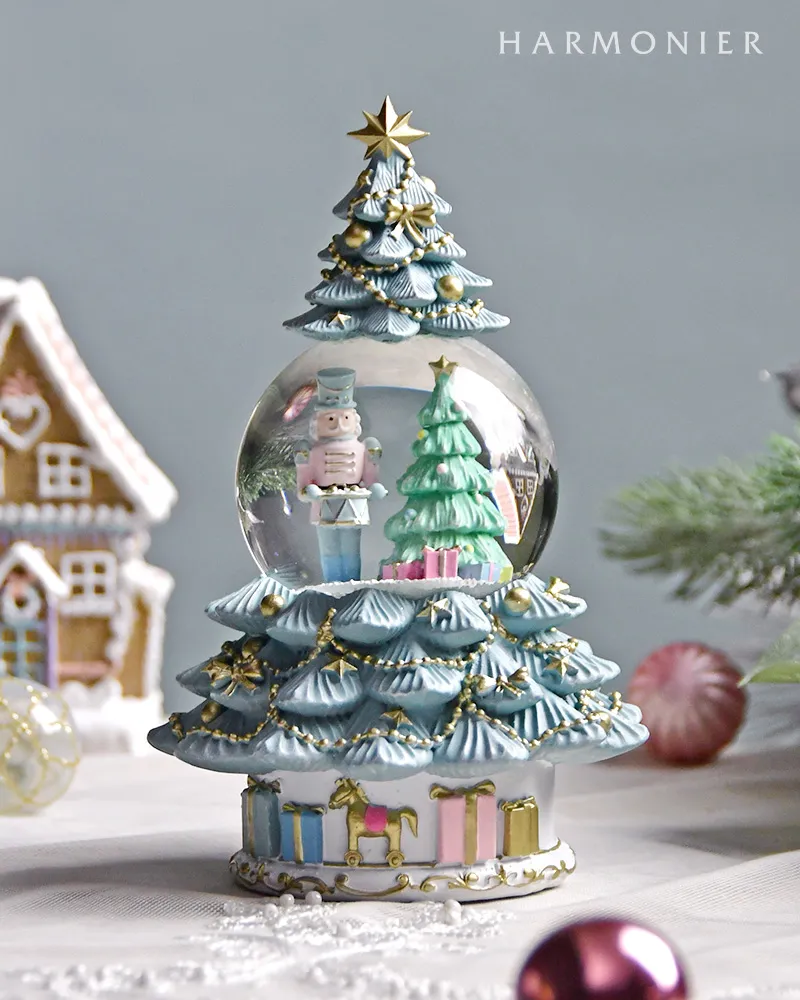 スノードーム/ピンクツリーサンタ｜クリスマス雑貨の通販 ハルモニア