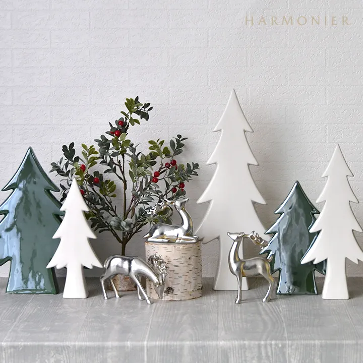 Web Store限定】マットホワイトセラミックツリーオブジェS 22cm (ZODAX