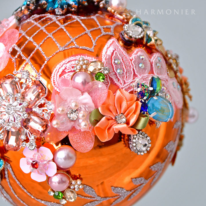 MRジュエルガラスオーナメント/ボール/シャイニーコパー｜輸入雑貨の