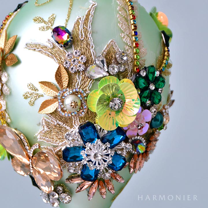 MRジュエルガラスオーナメント/フィニアル/シャイニーグリーン｜輸入