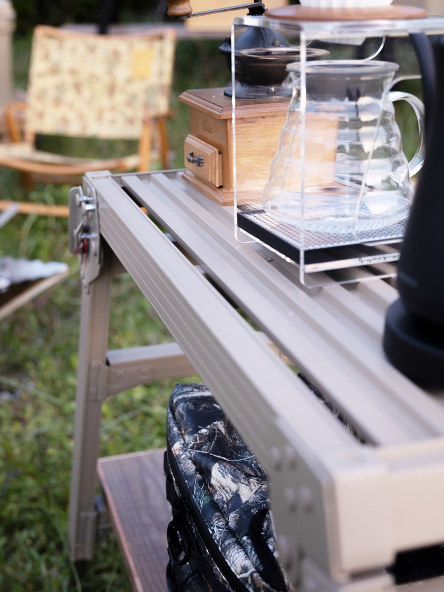 公式】長谷川工業 WHATNOT 脚部伸縮足場台 3段 サンドベージュ DRS