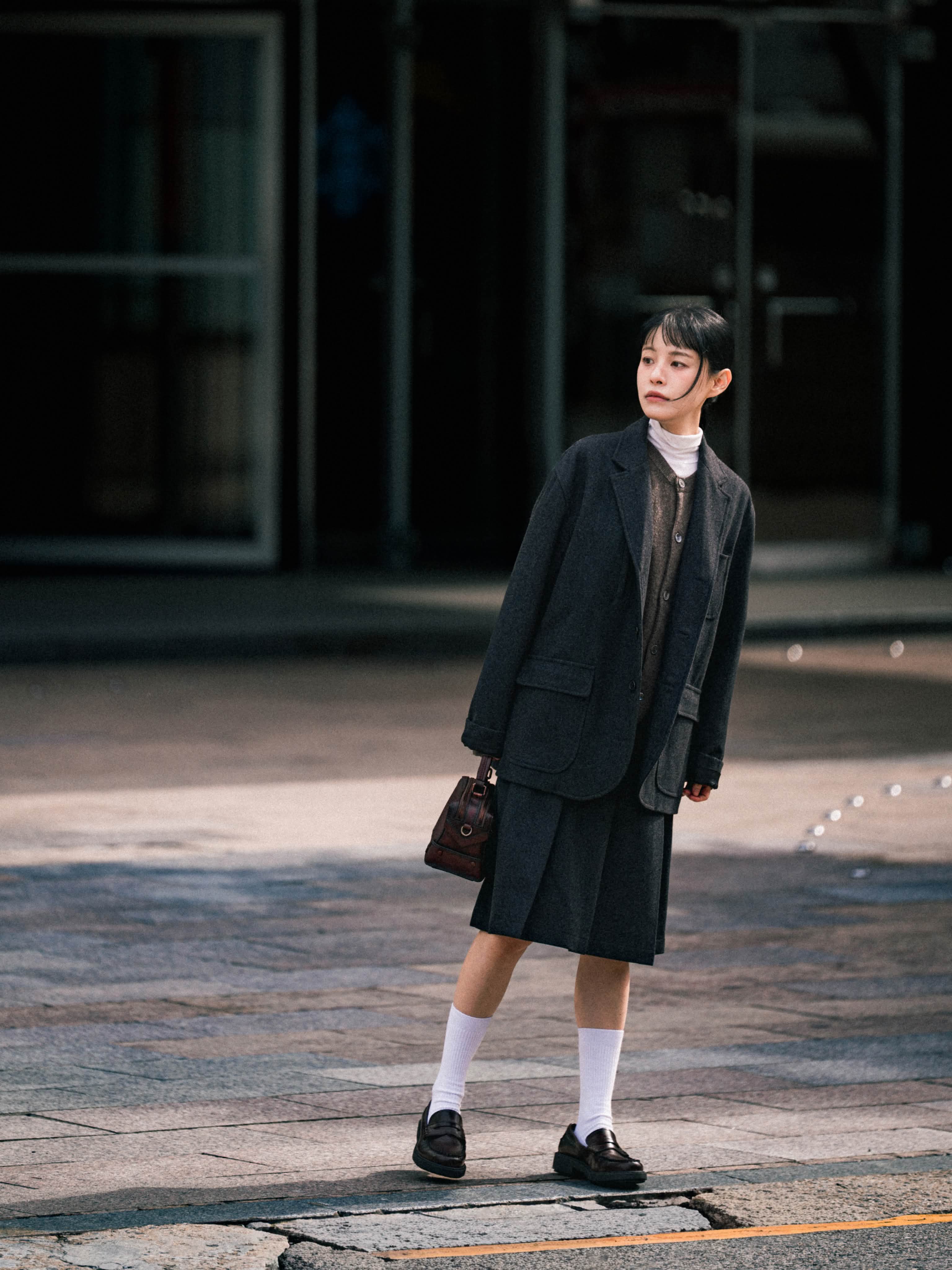 MUSINSA公式 | Havehad ウィメンズウールブレンドプリーツスカート