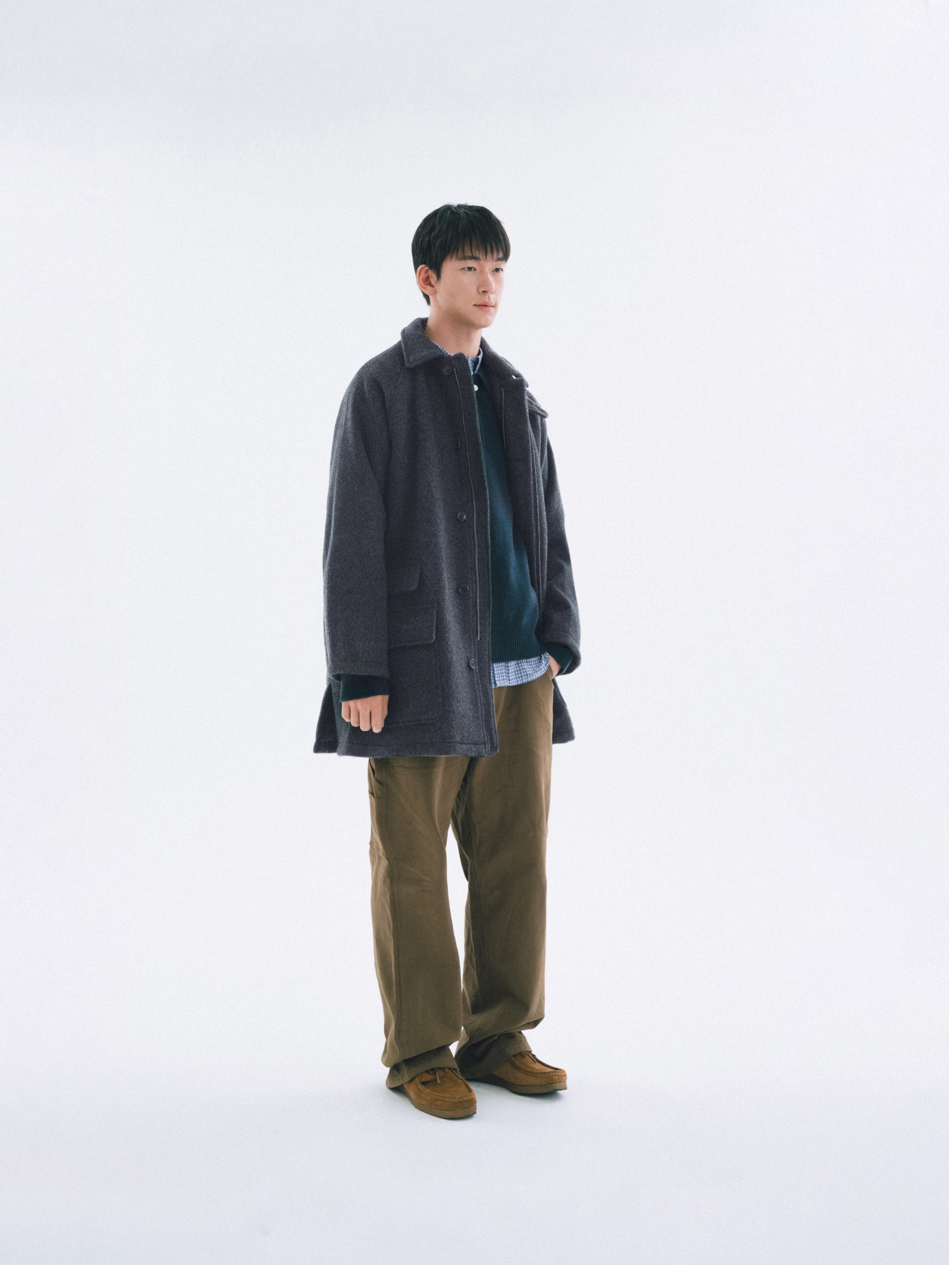 City Wool Half Coat (Navy) | Havehad