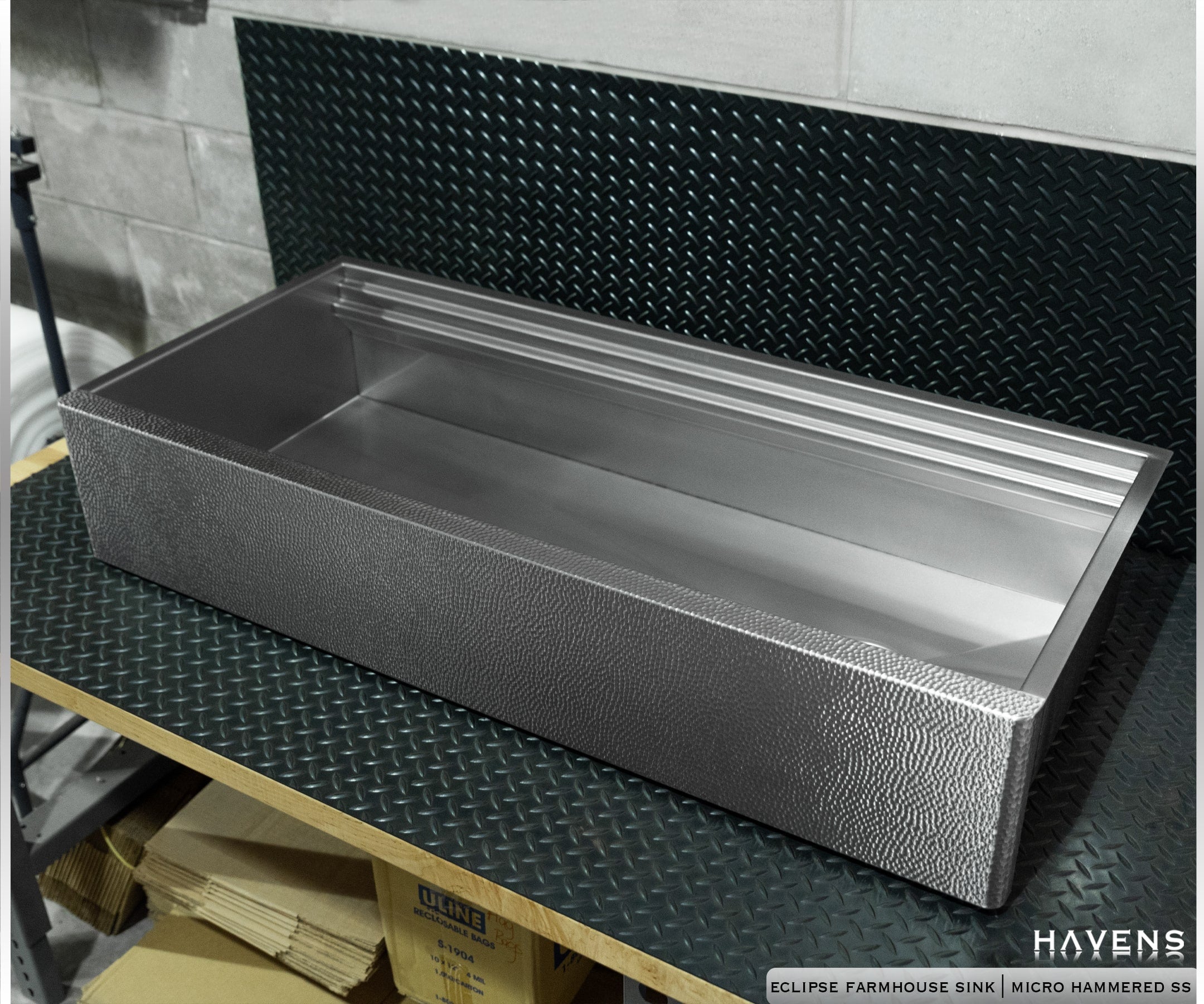 Eclipse Farmhouse Sink - USA Made Stainless Steel - Havens