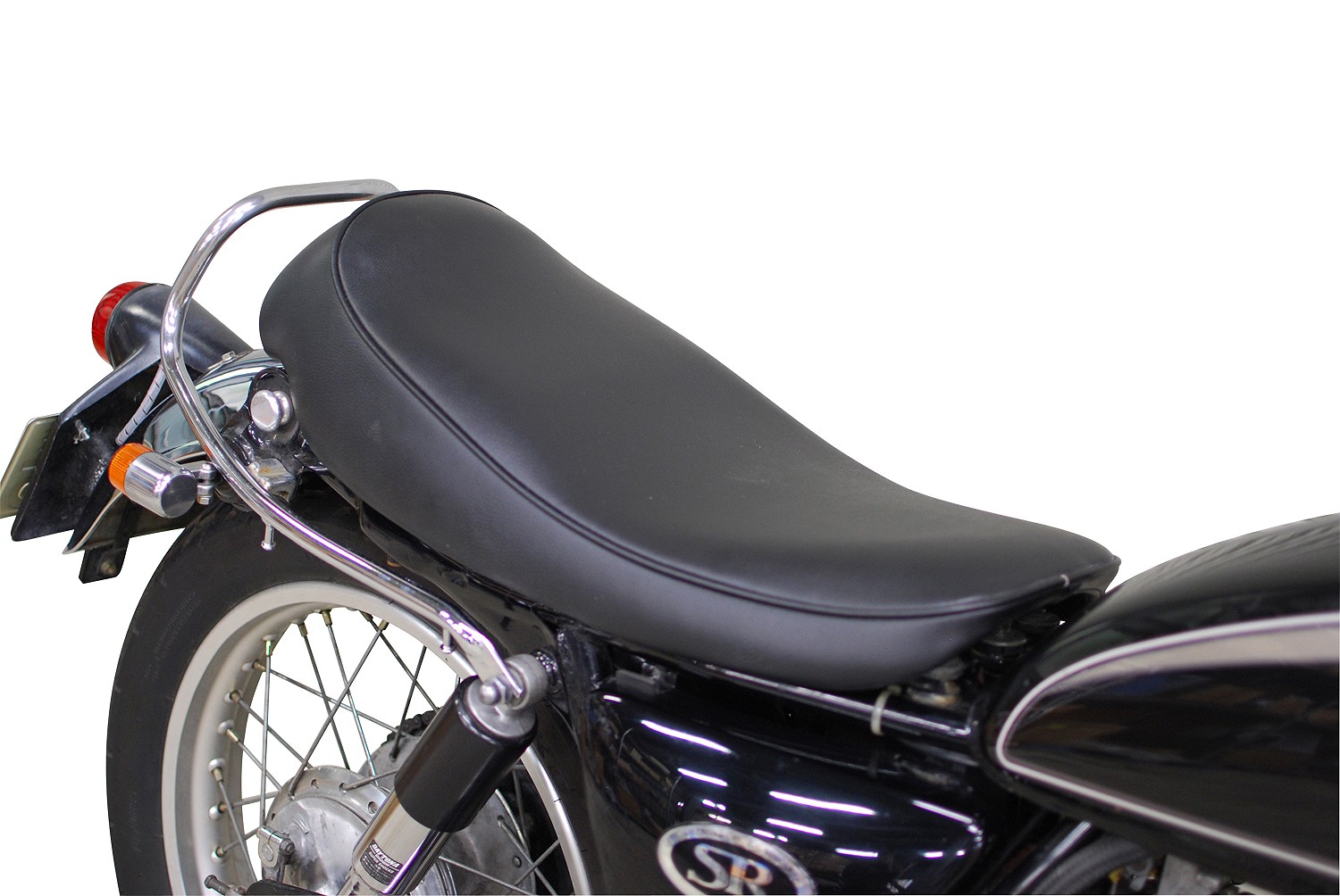 SR400/500 キャニオンシート ブラック/スムース | オートバイの