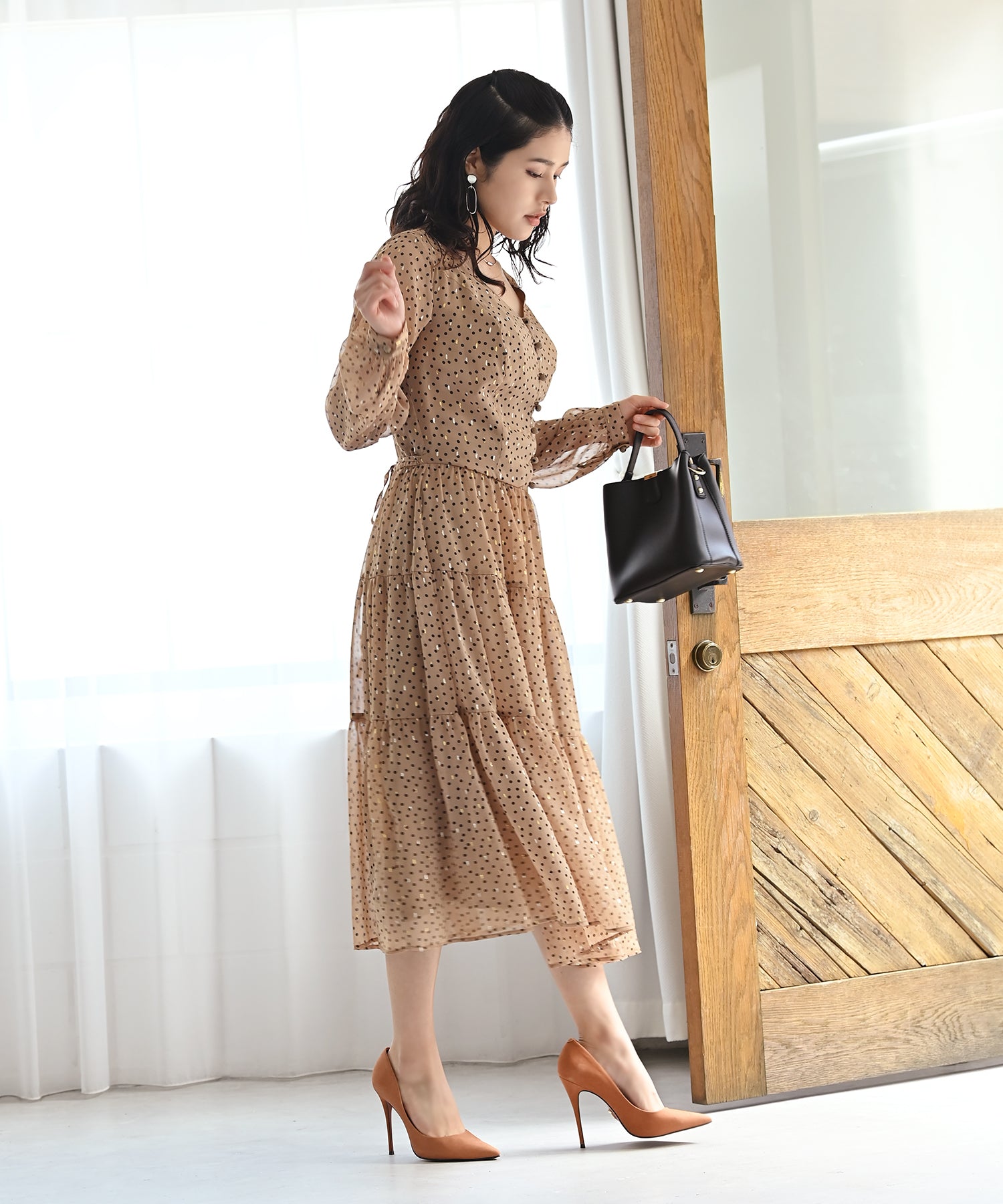 シフォンドットワンピース – ワンピース・ドレス – HEART CLOSET