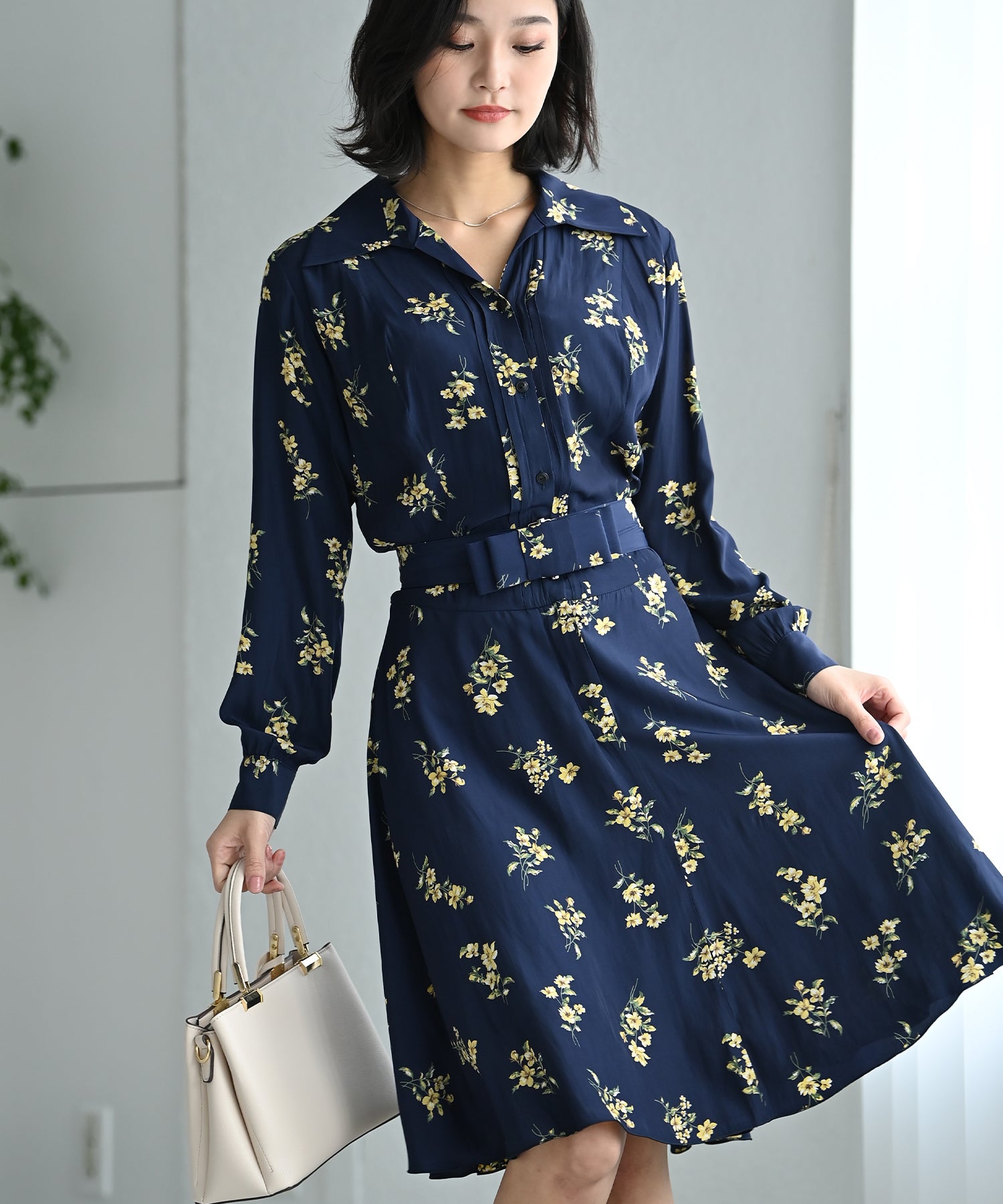 花柄シャツワンピース – ワンピース・ドレス – HEART CLOSET – ハート