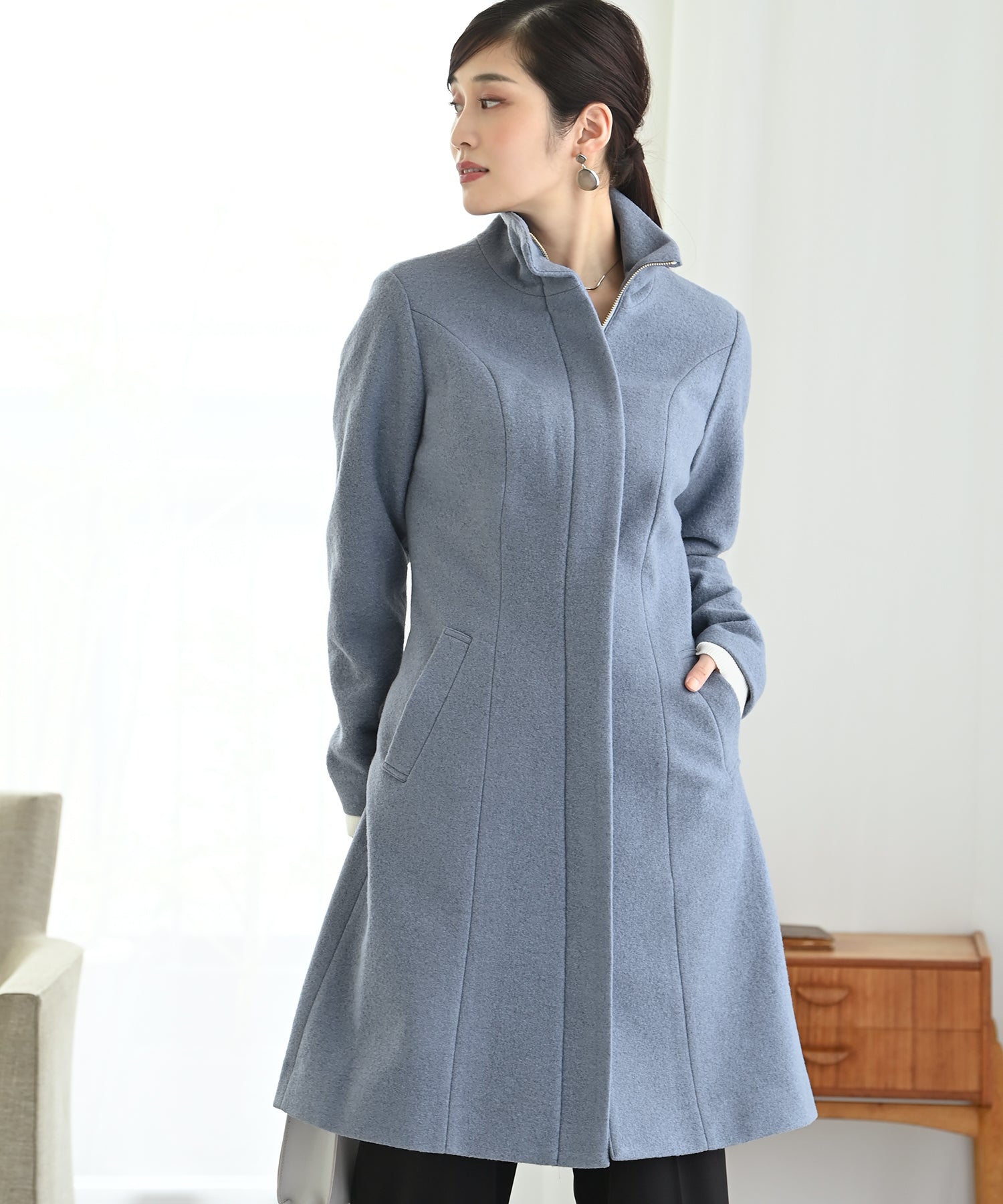 ファスナーメランジコート – バストサイズから探す – HEART CLOSET