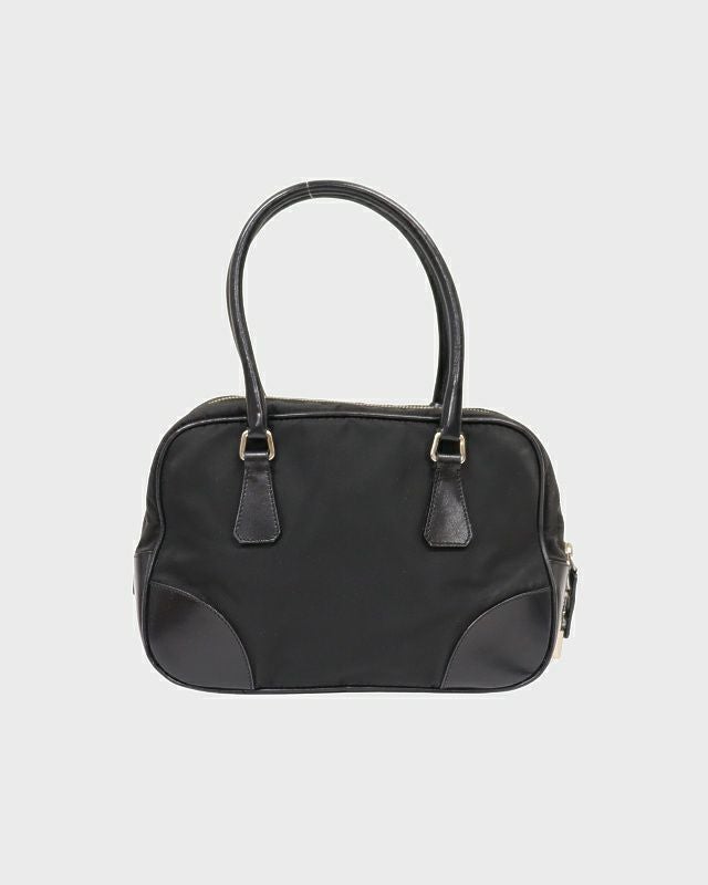 PRADA 三角ロゴ金具ナイロンレザーハンドバッグ | Hedy