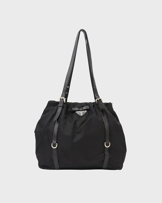 PRADA 三角ロゴ金具ナイロンレザートートバッグ | Hedy