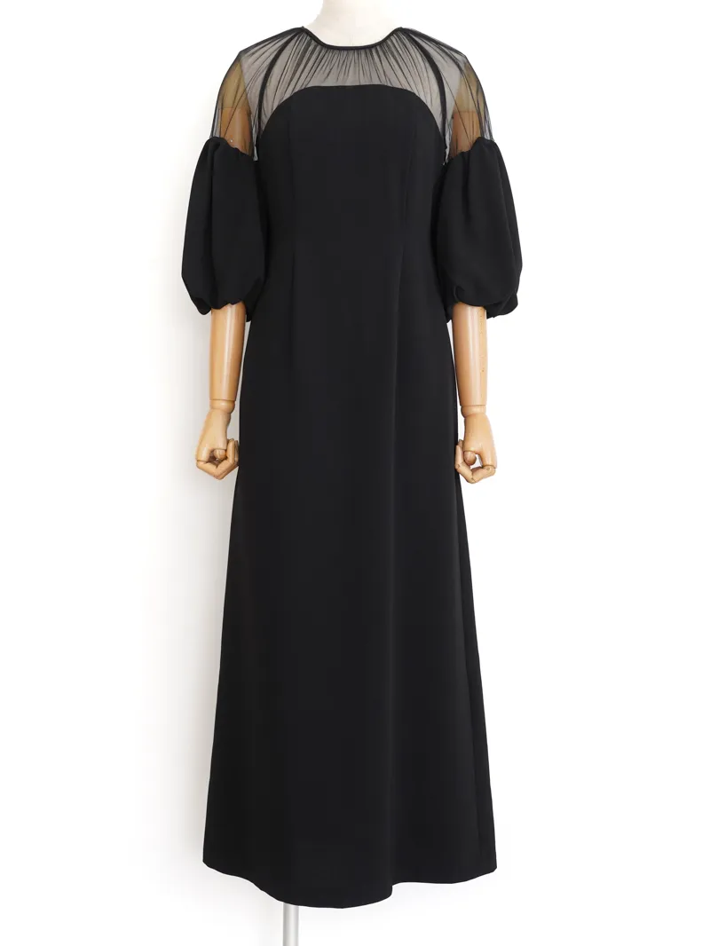 Ameri VINTAGE（アメリ ヴィンテージ）SOUFFLE SLEEVE GEORGETTE DRESS