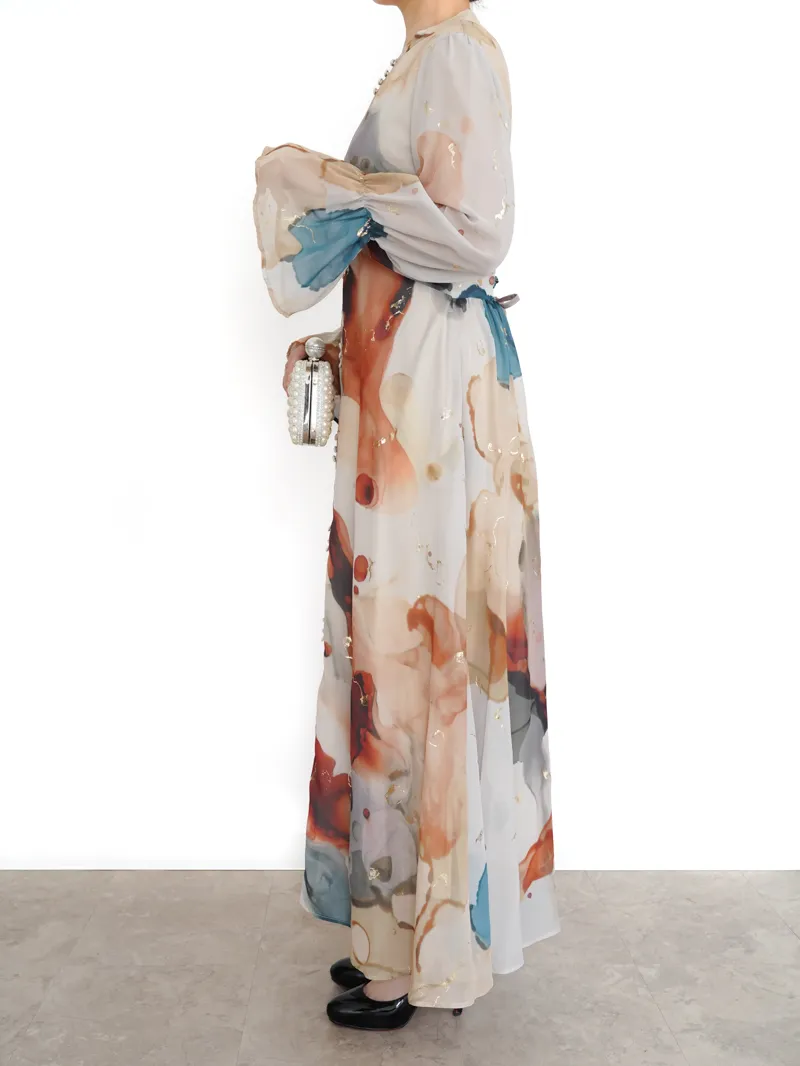 Ameri VINTAGE（アメリ ヴィンテージ）UNDRESSED AMELIA INK ART DRESS