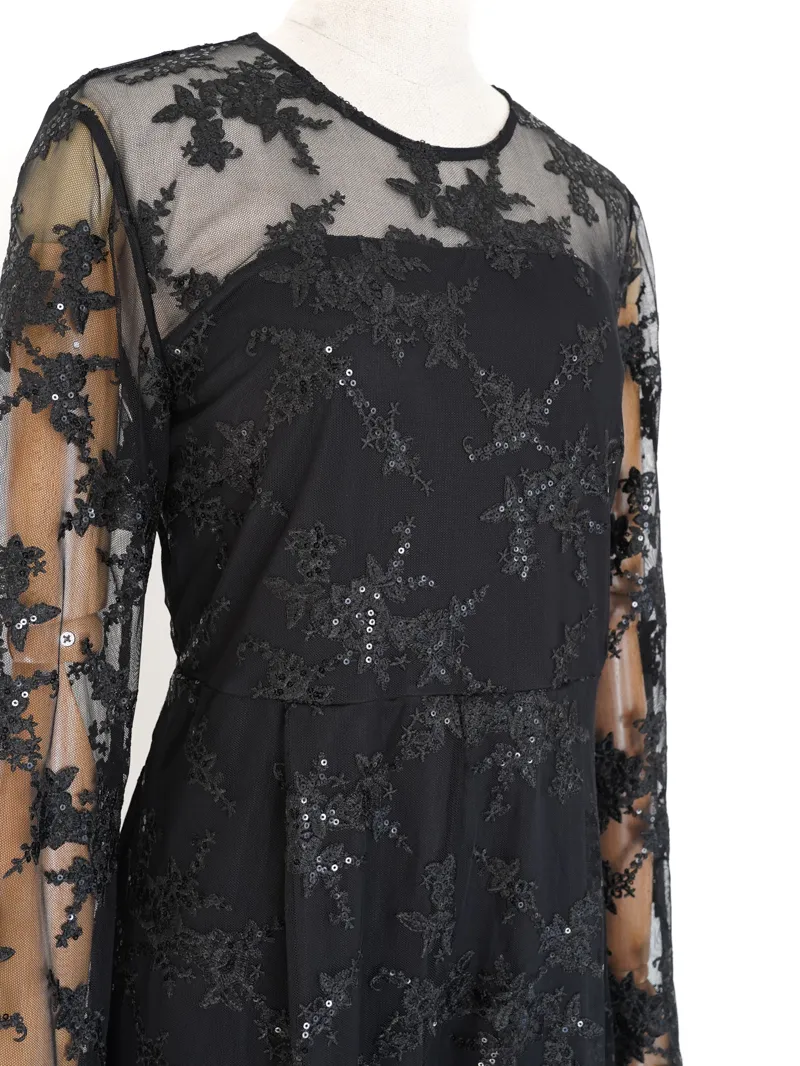 Ameri VINTAGE（アメリ ヴィンテージ）SOANGLE LACE ROMPERS（ブラック