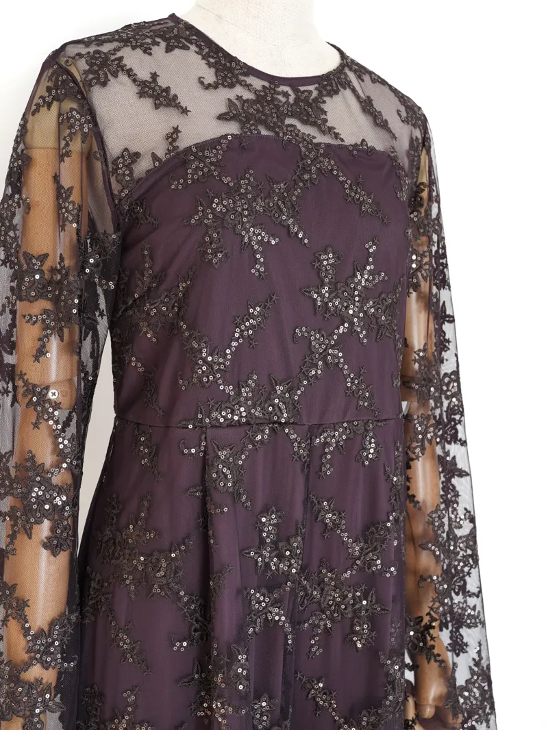 Ameri VINTAGE（アメリ ヴィンテージ）SOANGLE LACE ROMPERS（ブラウン