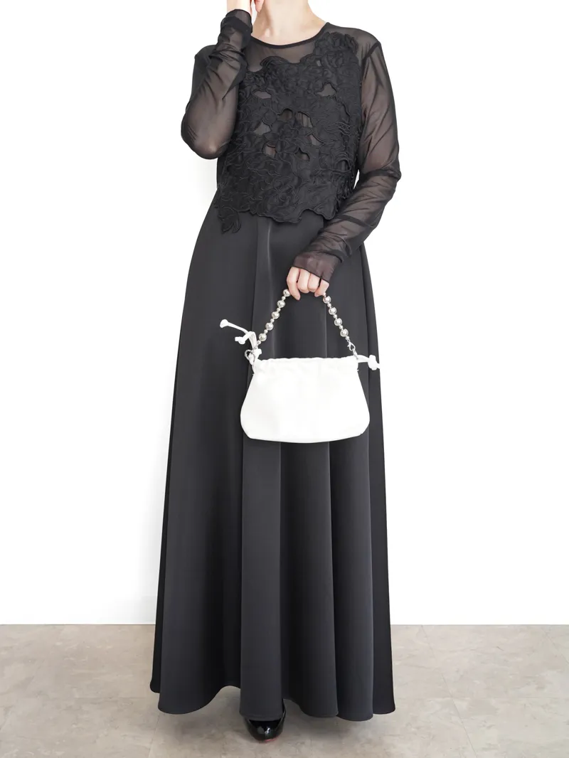 Ameri VINTAGE（アメリ ヴィンテージ）UPPER EMBROIDERY FLARE DRESS