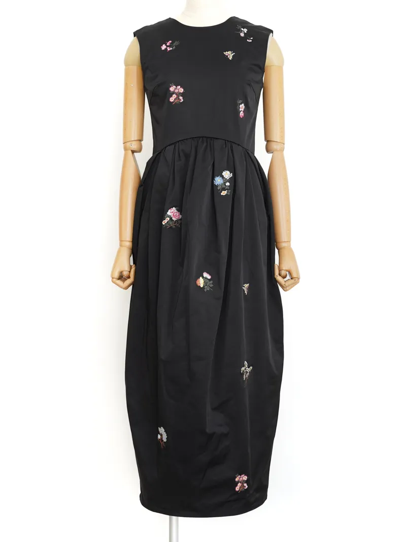 Ameri VINTAGE（アメリ ヴィンテージ）EMBROIDERY DRESS（ブラック/S