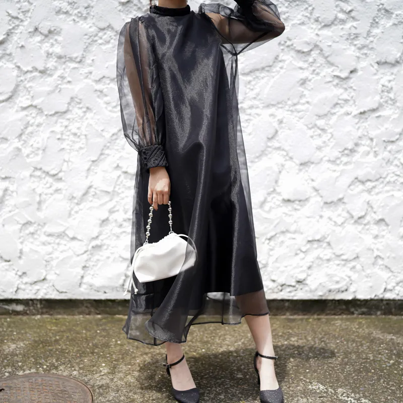 Acka.（エーシーケーエー）sheer over one-piece（ブラック/2