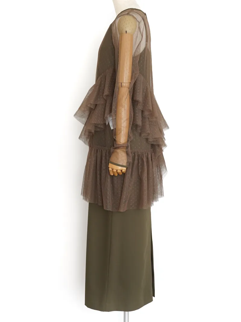 Ameri VINTAGE（アメリ ヴィンテージ）TULLE FRILL TOP SET DRESS