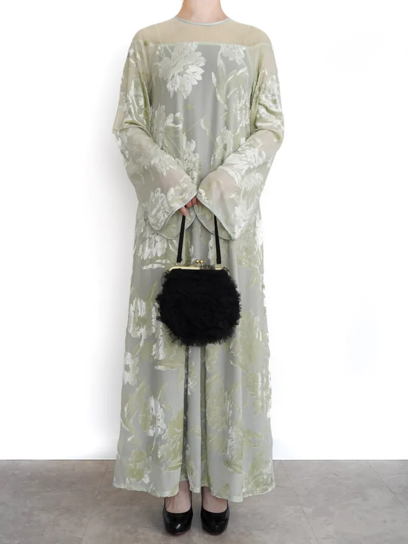 Ameri VINTAGE（アメリ ヴィンテージ）SHEER JACQUARD A LINE DRESS