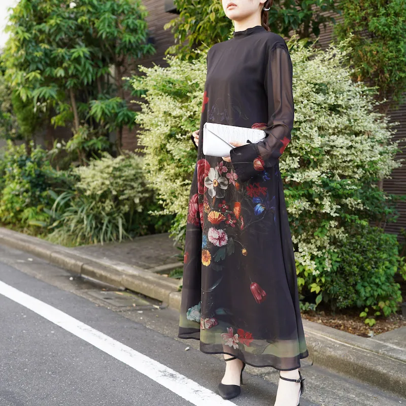 Ameri VINTAGE（アメリ ヴィンテージ）THE MET FLOWER DRESS（ブラック